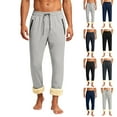 thumbnail image 1 of Fleece Lined Sweatpants for Men Winter Joggers Heavyweight with Zipper Pockets, 1 of 3