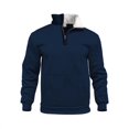 thumbnail image 1 of Fleece Lined Sweatshirts for Men with Zipper Collared and Pocket No Hood Shirts Mens Casual Color Block Pullover Long Sleeve Warm Work Sweatshirt Tops, 1 of 6