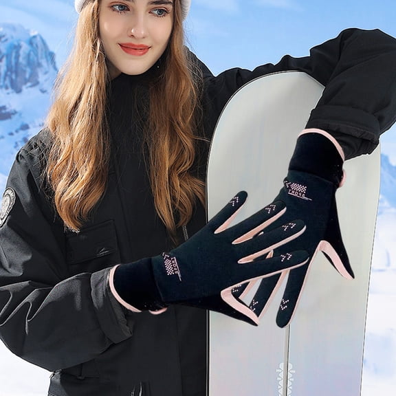 Fleece Lined Thermal Gloves for Men Women Touchscreen Cold Weather Winter Warm Thick Driving Cycling Skiing Outdoor Sports Windproof Waterproof