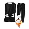 thumbnail image 1 of Fleece Lined Thermal Underwear for Women 2 Piece Set Lounge Sets Winter Warm Pajamas Sweatsuits with Pockets Shermie, 1 of 2