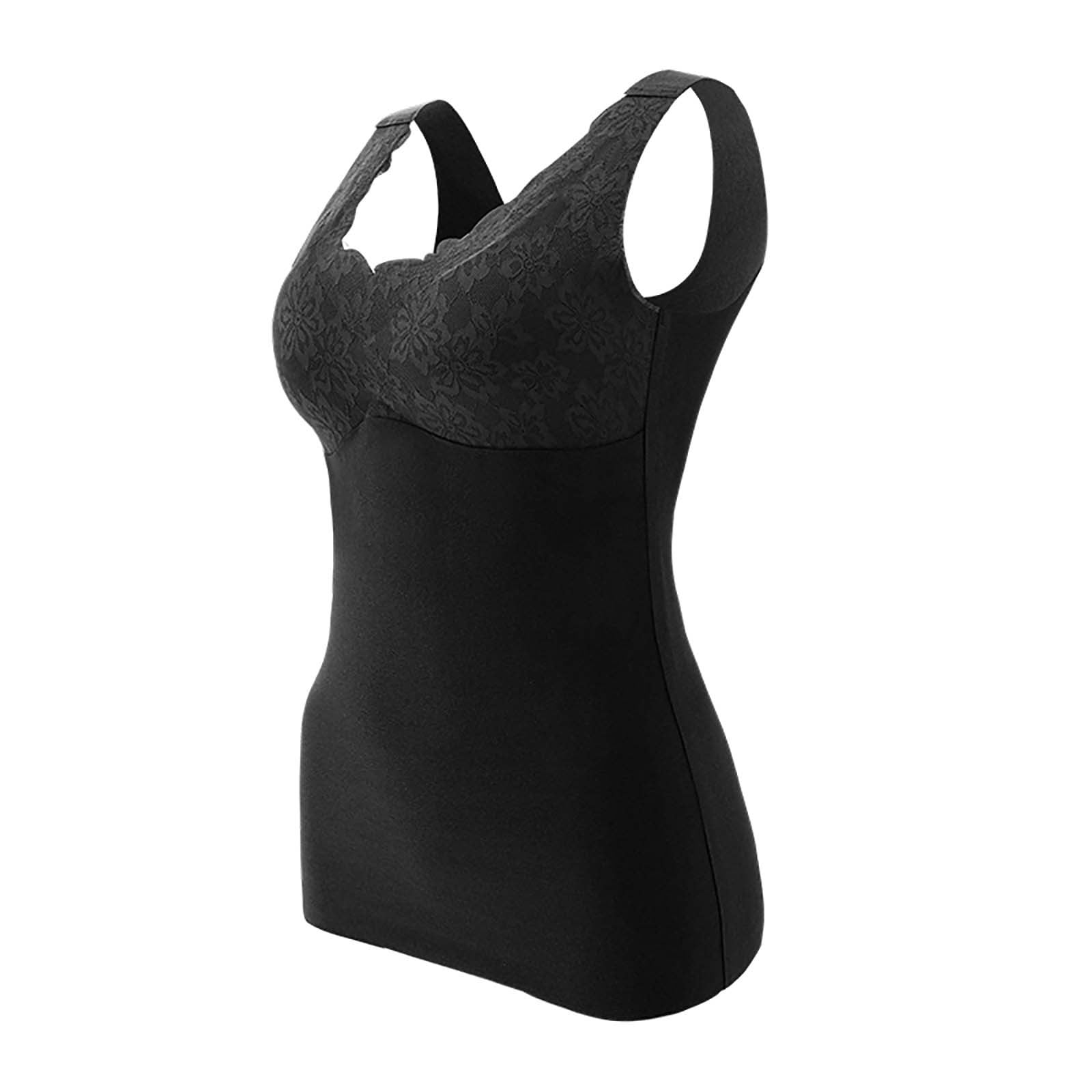 Fleece Lined Thermal Underwear for Women Cami Tank Winter Warm Self ...