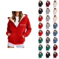 thumbnail image 1 of Fleece Lined Thick Hoodies for Women 2025 Winter Long Sleeve Zip Up Graphic Hooded Sweatshirt with Pockets Jacket Coat, 1 of 5
