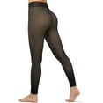thumbnail image 1 of Fleece Lined Tights Footless Women Sheer Warm Pantyhose Leggings Toeless Fake Translucent Thermal Thick Winter No Feet Tights, 1 of 7