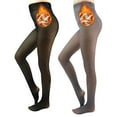 thumbnail image 1 of Fleece Lined Tights, LOFIR Sheer Tights, Winter Thermal Pantyhose for Women, Fake Translucent 2 Pairs of Warm for Women Ladies in Cold Weather, Black and Grey, 1 of 9