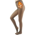 thumbnail image 1 of Fleece Lined Tights, LOFIR Sheer Tights, Winter Thermal Pantyhose for Women, Fake Translucent  Warm Leggings for Women Ladies in Cold Weather, Coffee, 1 of 7