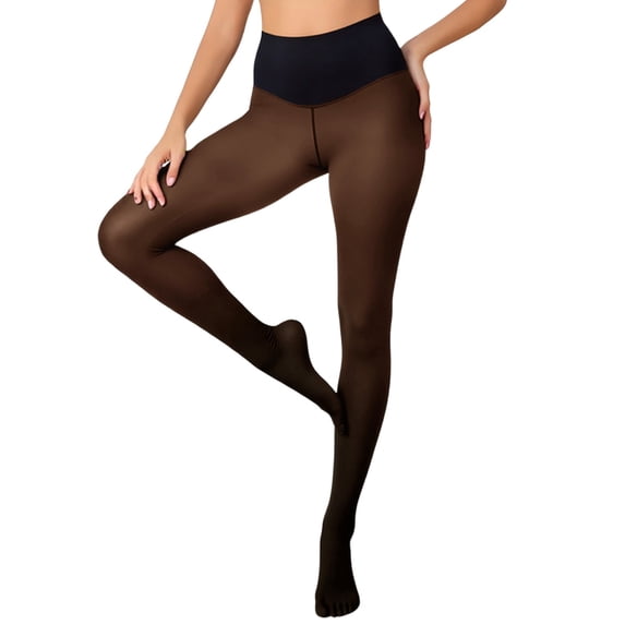 Lined Tights Sheer Women - Translucent Warm Pantyhose Leggings Sheer Thick Tights, for Winter S-3XL