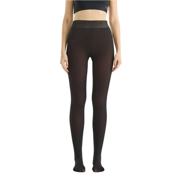 Fleece Lined Tights Sheer Women - Fake Translucent Warm Pantyhose Leggings Winter Thick Tights