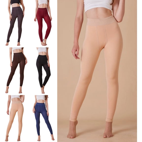 Fleece Lined Tights Sheer Women - Warm Pantyhose Leggings Sheer Thick Tights for Winter Complexion Free