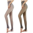 thumbnail image 1 of Fleece Lined Tights Women 2 Pairs Fake Translucent Pantyhose Leggings Winter Thermal Warm Tights Hosiery Skinny Pants Womens Clothes, 1 of 7
