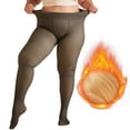 thumbnail image 1 of Fleece Lined Tights for Women, PUTUO Plus Size Tights, Sheer Leggings Fake Translucent Plus Size Pantyhose, Winter Thermal High Waisted Pantyhose for Women, Coffee, 1 of 7