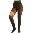 thumbnail image 1 of Fleece Lined Tights Women, Thick Warm Sheer Tights for Women, Fake Translucent Winter Pantyhose Thermal Leggings, 1 of 6