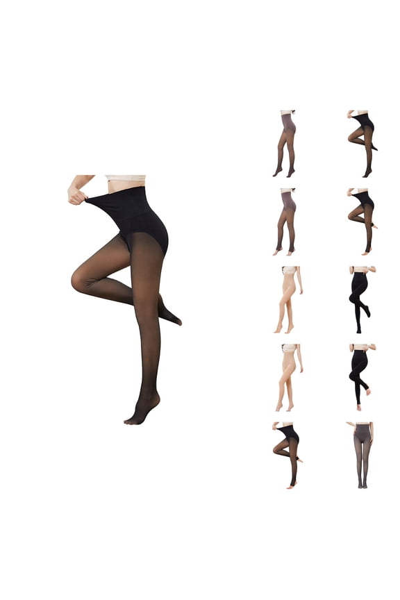 Lined Tights for Women 2025 Winter High Waisted Thermal Warm Leggings Opaque Pantyhose Under Dress Shapewear