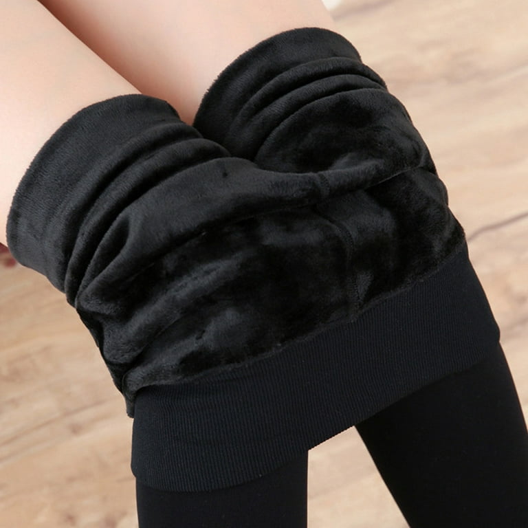 Fleece Lined Warm Leggings Women Girls Warm Winter High Waist