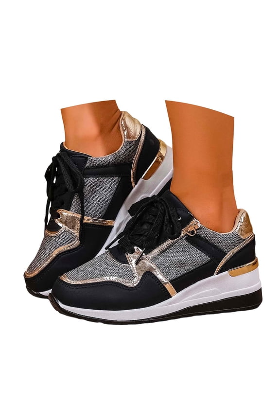 Lined Warm Outdoor Hiking Height Boosting Women's Sneakers Red 36