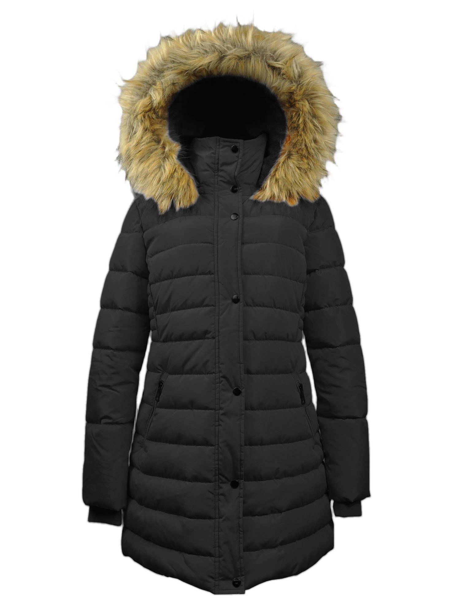 Fleece Lined Winter Puffer Coat for Women Warm Quilted Winter Jacket ...