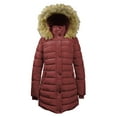 thumbnail image 1 of Fleece Lined Winter Puffer Coat for Women Warm Quilted Winter Jacket with Removable Faux Fur Hood, 1 of 3