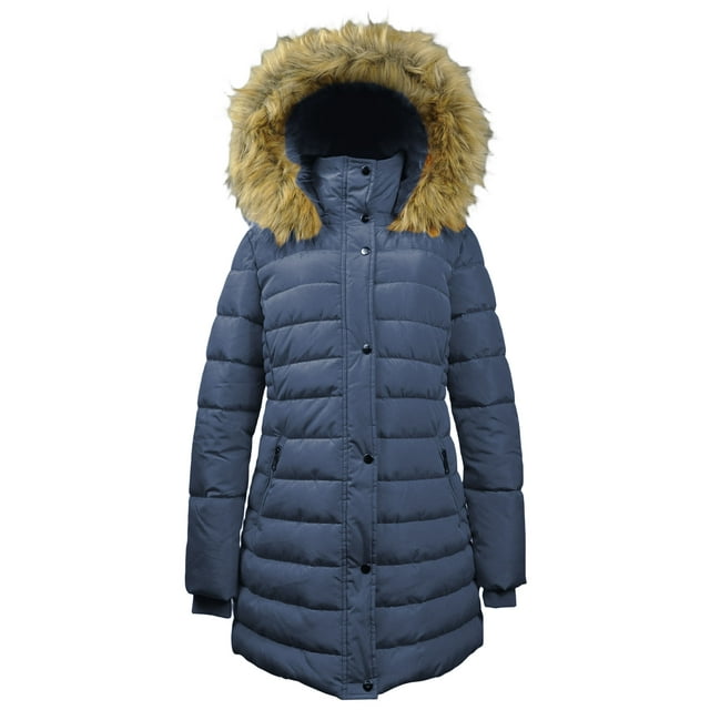 Fleece Lined Winter Puffer Coat for Women Warm Quilted Winter Jacket