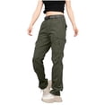 thumbnail image 1 of Fleece Lined Womens Cargo Pants, Work Pants for Women, Cord Lock Straight Leg Casual Travel Hiking Trousers with Multi Pockets, 1 of 8