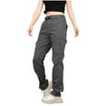 thumbnail image 1 of Fleece Lined Womens Cargo Pants, Work Pants for Women, Cord Lock Straight Leg Casual Travel Hiking Trousers with Multi Pockets, 1 of 8