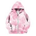 thumbnail image 1 of Fleece Lined Wool Hoods for Kids Girl Boy Fall Winter Long Sleeve Brunch Cute Tie Dye Thermal Thick Fuzzy with Hood Jacket s Outfit Sweatshirt Child 2026 4 Years, 1 of 5