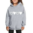 thumbnail image 1 of Fleece Lined Wool for Kids Girl Boy Winter Fall Long Sleeve Lover Plus Size Happy Gift Valentines Day Casual Cute Hooded Hoods Outfits Sweatshirt Kid 2026 11 Year, 1 of 5