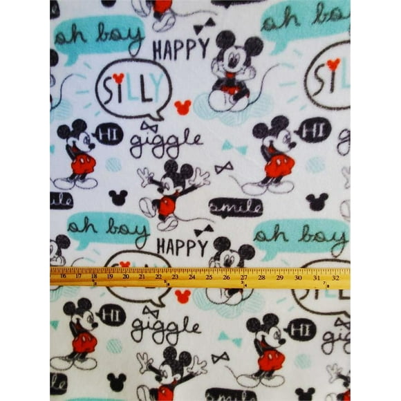 Mickey Mouse Fleece Fabric By The Yard