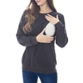 thumbnail image 1 of Fleece Maternity Nursing Tops Sweatshirt Long Sleeve Breastfeeding Shirts Clothes for Women, 1 of 6