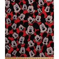 thumbnail image 1 of Fleece Mickey Head Toss Mickey Mouse Faces Allover Kids Fleece Fabric Print by the Yard (58072-1600710s), 1 of 1