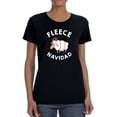 thumbnail image 1 of Fleece Navidad T-Shirt Women -Smartprints Designs, Female Medium, 1 of 4