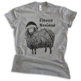 thumbnail image 1 of Fleece Navidad T-shirt, Unisex Women's Men's Shirt, Funny Christmas Xmas Feliz Navidad Sheep, Dark Heather Gray, 3X-Large, 1 of 6