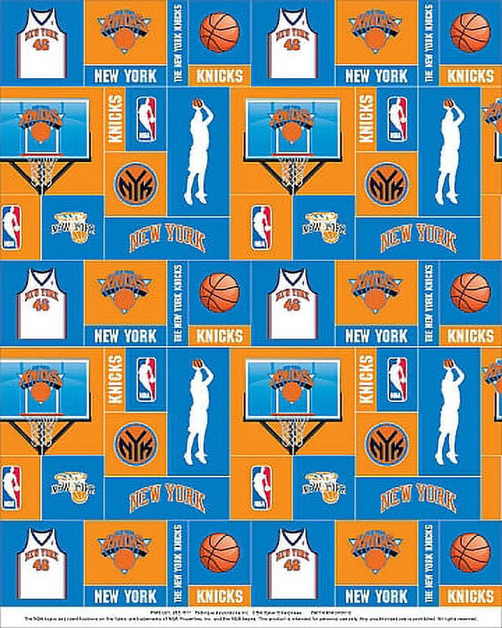 Fleece New York Knicks NBA Pro Basketball Sports Team Fleece Fabric