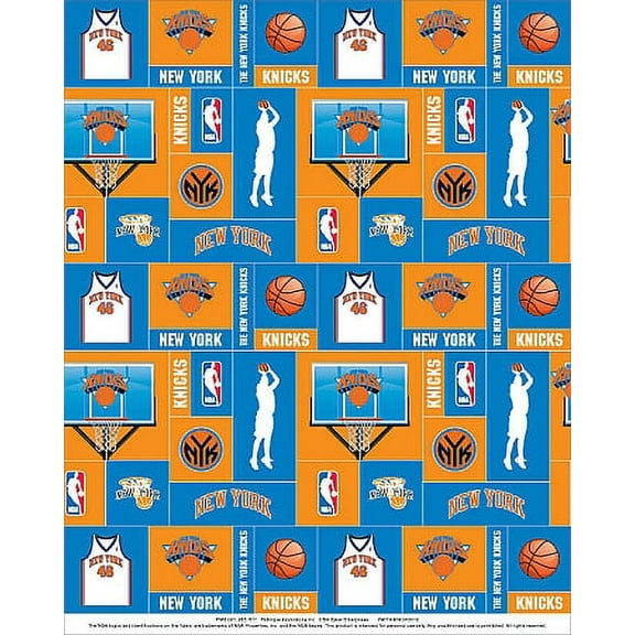 Fleece New York Knicks NBA Pro Basketball Sports Team Fleece Fabric Print by the yard (s012knickss)