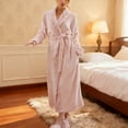 thumbnail image 1 of Fleece Nightgown Long Sleeve Cozy Robes for Women Warm Robe Womens Robes Long Women'S Nightgown, 1 of 3