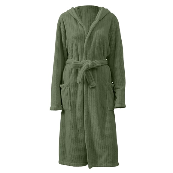 Fleece Nightgown Long Sleeve Hooded Fuzzy Dress for Women Warm Robes Womens Robes Flannel Nightgown Women