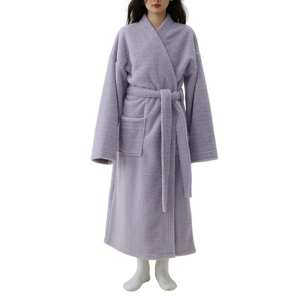 Fleece Nightgown for Women Long Sleeve Fluffy Robes for Women Warm Robe Womens Robes Long Flannel Nightgown