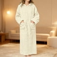 thumbnail image 1 of Nightgown for Women Long Sleeve Hooded Fuzzy Robes for Women Long Warm Robes Women's Robes Women's Long Nightgowns, 1 of 4