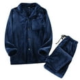 thumbnail image 1 of Fuzzy Pajamas for Women Long Sleeve Button Down Top Pants Set Lounge Sets for Women Winter Women Pajama Sets, 1 of 3