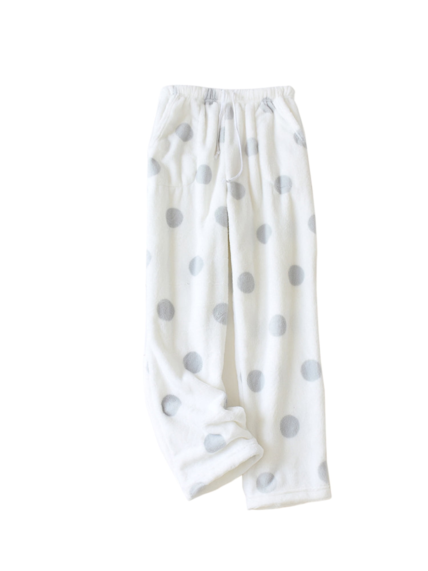 Flygo Women's Flannel Winter Pajama Pants – Thick Fleece-Lined Lounge Pants