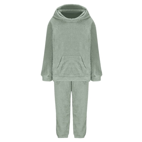 Pajamas Long Sleeve Loose Loungewear Pullover Pants 2 Piece Winter Pajamas Set