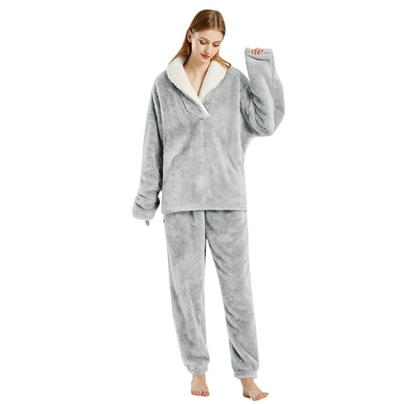 Pajamas Long Sleeve Loose Sleepwear and Pants Two Piece Women Pajama Sets