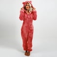 thumbnail image 1 of Fleece Pajamas Women One Piece Jumpsuits Soft Winter Clothes Warm Loungewear Long Sleeve Trucksuit Bear Ear Hoodies, 1 of 6