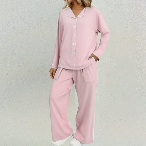 Fleece Pajamas for Women Set Winter Fuzzy Flannel Pajamas Loungewear, 2 Piece Soft Cozy Warm Fluffy Sleepwear