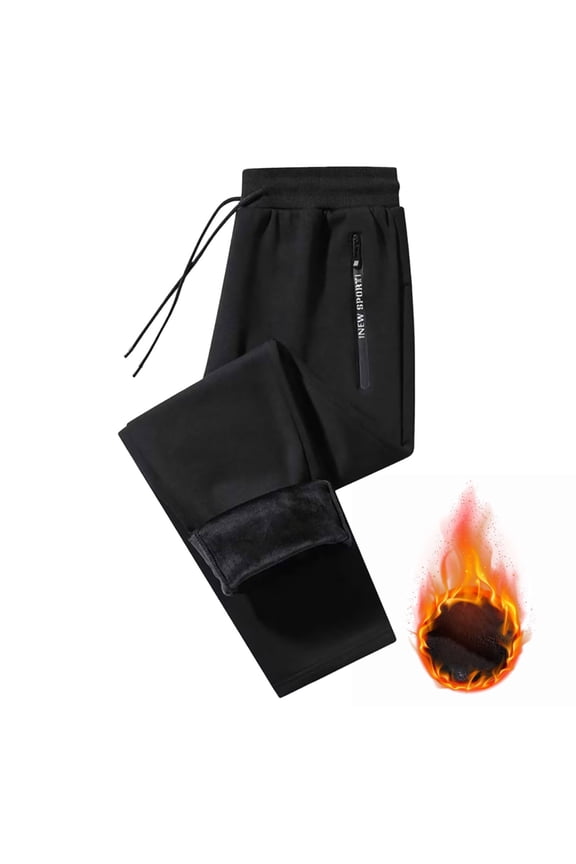 Fleece Pants Casual Pants for Men Elastic Waist Black Mens Dress Pants, Sweat Pants, Men And Women's Lightweight Joggers Pants Running Hiking Workout Track With Zipper Pockets