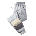 thumbnail image 1 of Fleece Pants Men 1-Pack Men's Casual Straight Long Pants with Side Stripes, Color Design, Drawstring & Pockets, Streetwear Fashion, 1 of 9