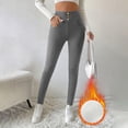 thumbnail image 1 of Fleece Pants for Women Winter Leggings Warm Thermal Underwear Stretch Fit Workout Bottom, 1 of 9