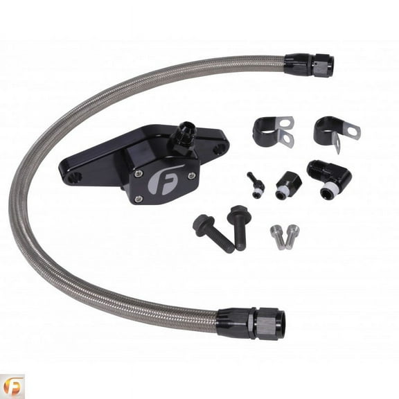 Fleece Performance Coolant Bypass Kit (Coolant Hose Braiding - Stainless Steel) - 94-98 Dodge Cummins 12 Valve