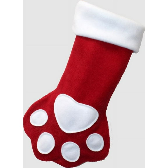 Fleece Pet Paw Fleece Stockings Christmas Holiday Pattern & Instructions for Fleece Prints and Solids Sewing Pattern (Pattern Only) M217.34