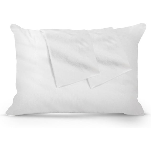 Fleece Pillow Protectors – Waterproof, Zipper Closure – Standard, Queen, King Sizes – 1 and 2 Packs