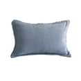 thumbnail image 1 of Winter Fleece Pillowcase, 29x19in Soft Flocked Velvet Pillow Cover Only | Vegan Bedding for Smooth Hair & Comfort, Gift Ready - Blue, 1 of 6