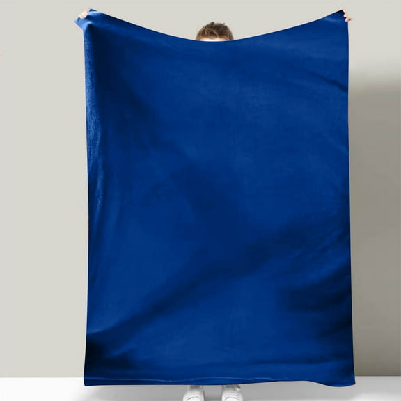 Fleece Plush Throw Blanket,Microfiber Blanket Lightweight,Throw Blanket for Couch Super Soft Fuzzy Warm Solid Warm Micro Plush Fleece Blanket Throw Rug(Navy 5*3ft)from ANMUYUM